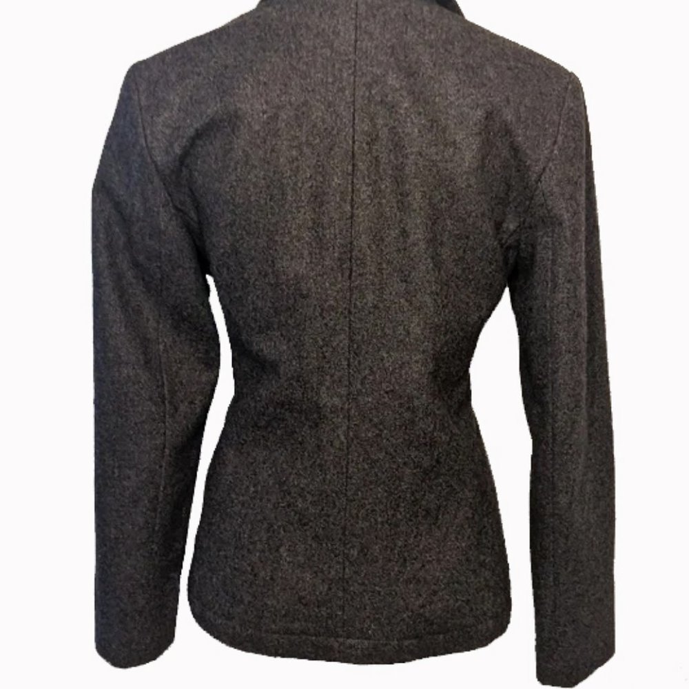 J. Crew Grey Front Zip Wool Jacket - Picture 5 of 8